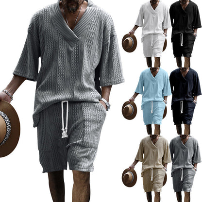 Herren Freizeitset Modern Gewobene Struktur Berlin Style - BerlinGlamour