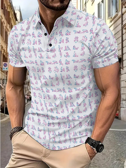 Herren Poloshirt Kurzarm Berlin Motivdruck Trendig