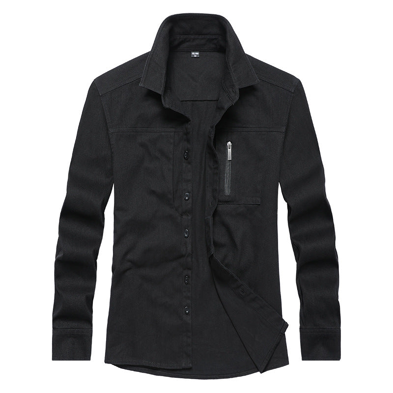 Herren Langarmshirt Modern mit Taschen Berlin Style