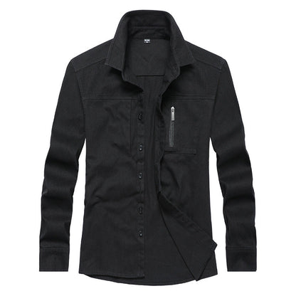 Herren Langarmshirt Modern mit Taschen Berlin Style
