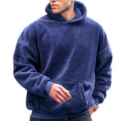 Herren Kuschelpullover Oversized Kapuze Warm