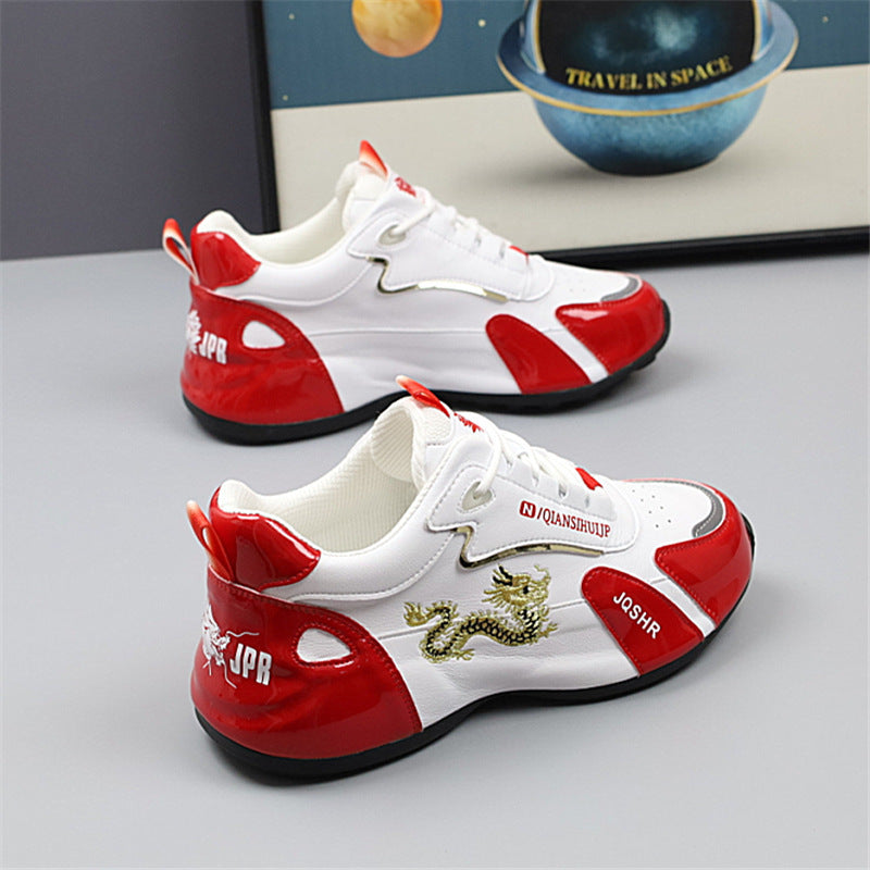 Herren Sneaker Sportlich Gold Dekoriert Drachen Design