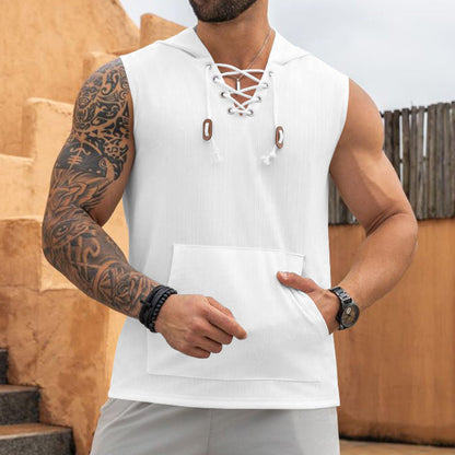 Herren Kapuzen-Shirt Sportlich Fitness Baumwolle - BerlinGlamour