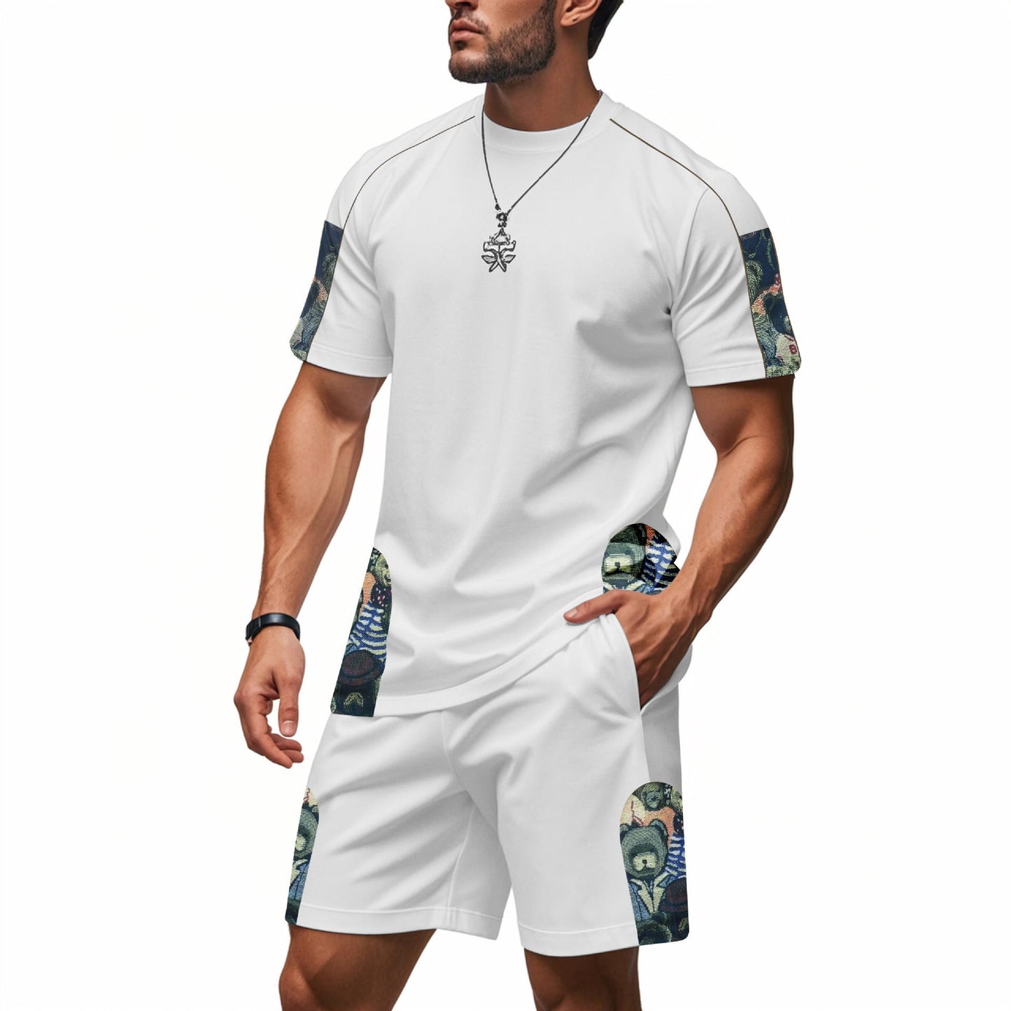 Herren Sportset Kurzarm Modern Strukturiert