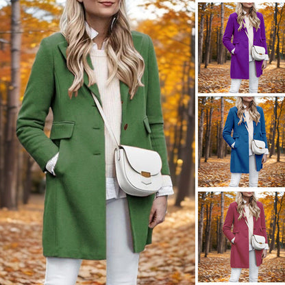 Eleganter Damen Wollmantel Modern Berlin Stil