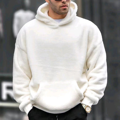 Herren Kuschelpullover Oversized Kapuze Warm