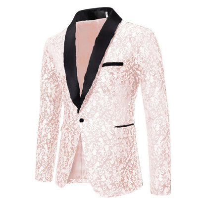 Herren Blazer Smoking Luxus mit Floralem Muster Elegant