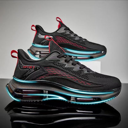 Damen Sneaker Sportlich Luftpolster Weiß