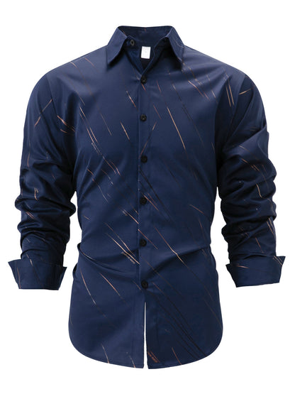 Herren Langarmhemd Modern mit Farbenfrohem Design Berlin Style
