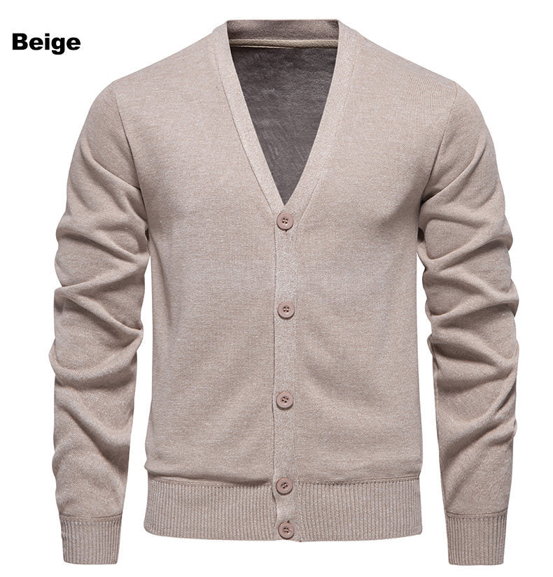 Herren Strickjacke Kuschelig V-Ausschnitt Knopfleiste