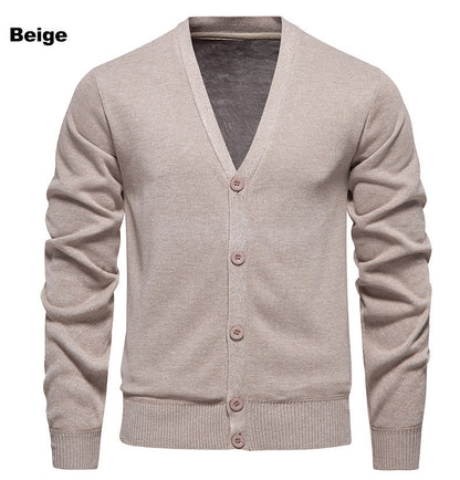 Herren Strickjacke Kuschelig V-Ausschnitt Knopfleiste