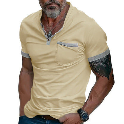 Herren Poloshirt Modern mit Brusttasche und Kragen