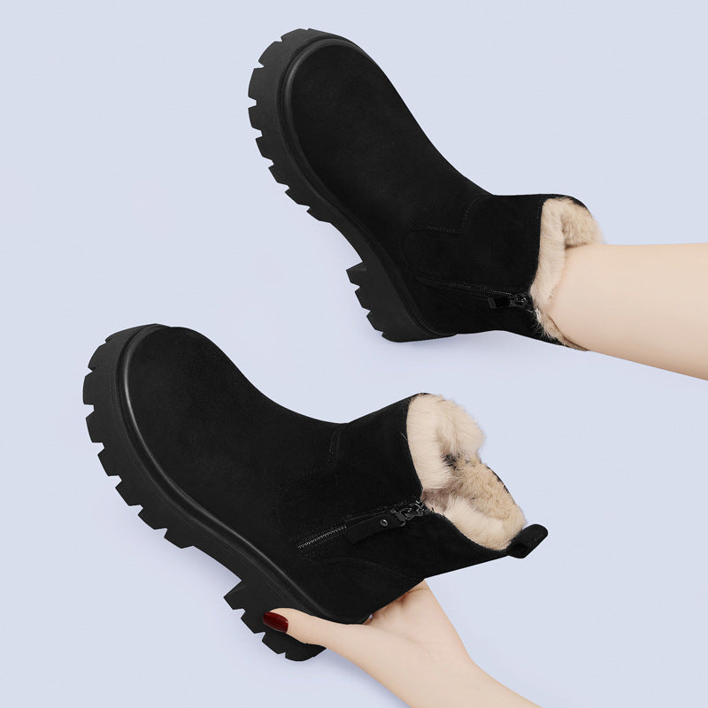 Damen Winterstiefel Kuschelig Warm mit Rutschfester Sohle
