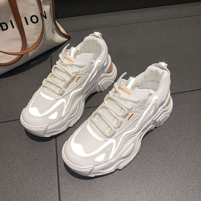 Sportliche Damen Sneaker Reflektierend Chunky Sneaks