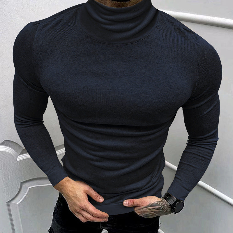 Herren Rollkragenpullover Eleganter Baumwollmix Modern