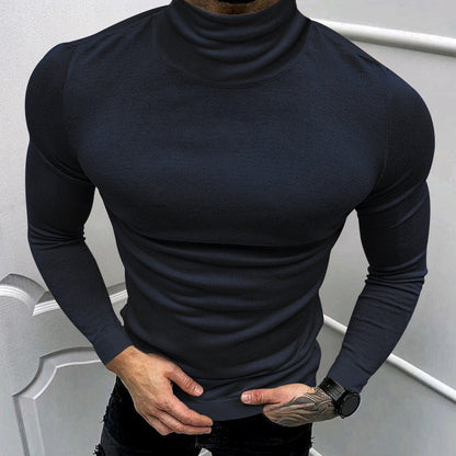 Herren Rollkragenpullover Eleganter Baumwollmix Modern