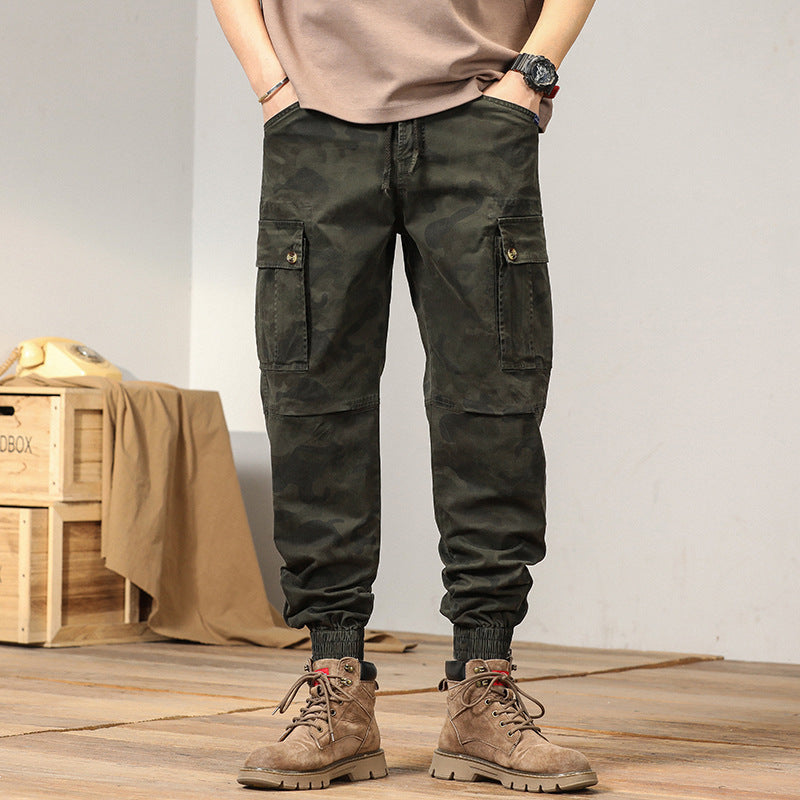 Herren Cargohose Camouflage Urban Style elastisch