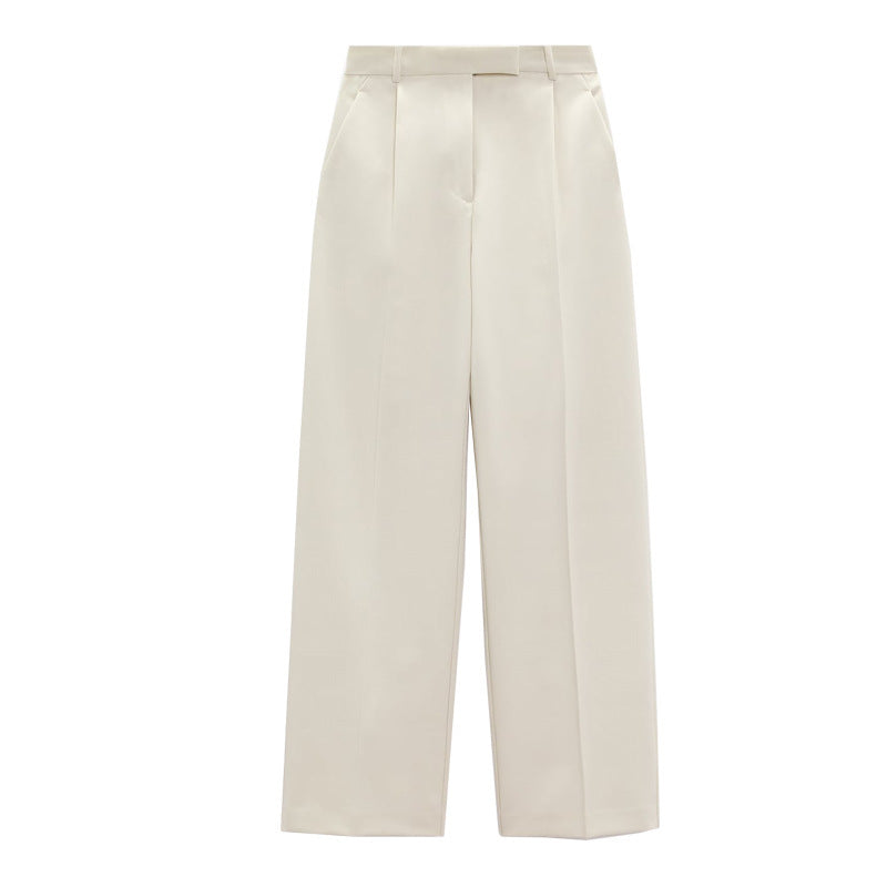 Weite Damenhoose High-Waist Elegant Klassisch