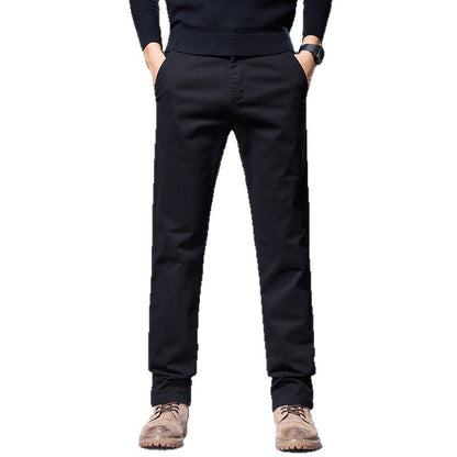 Herren Chinos Bequem Elastisch Slim Fit
