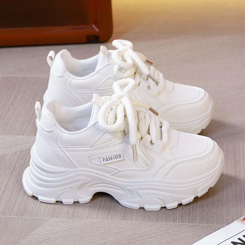 Damen Sneaker Sportlich Chunky Bequem Fleece