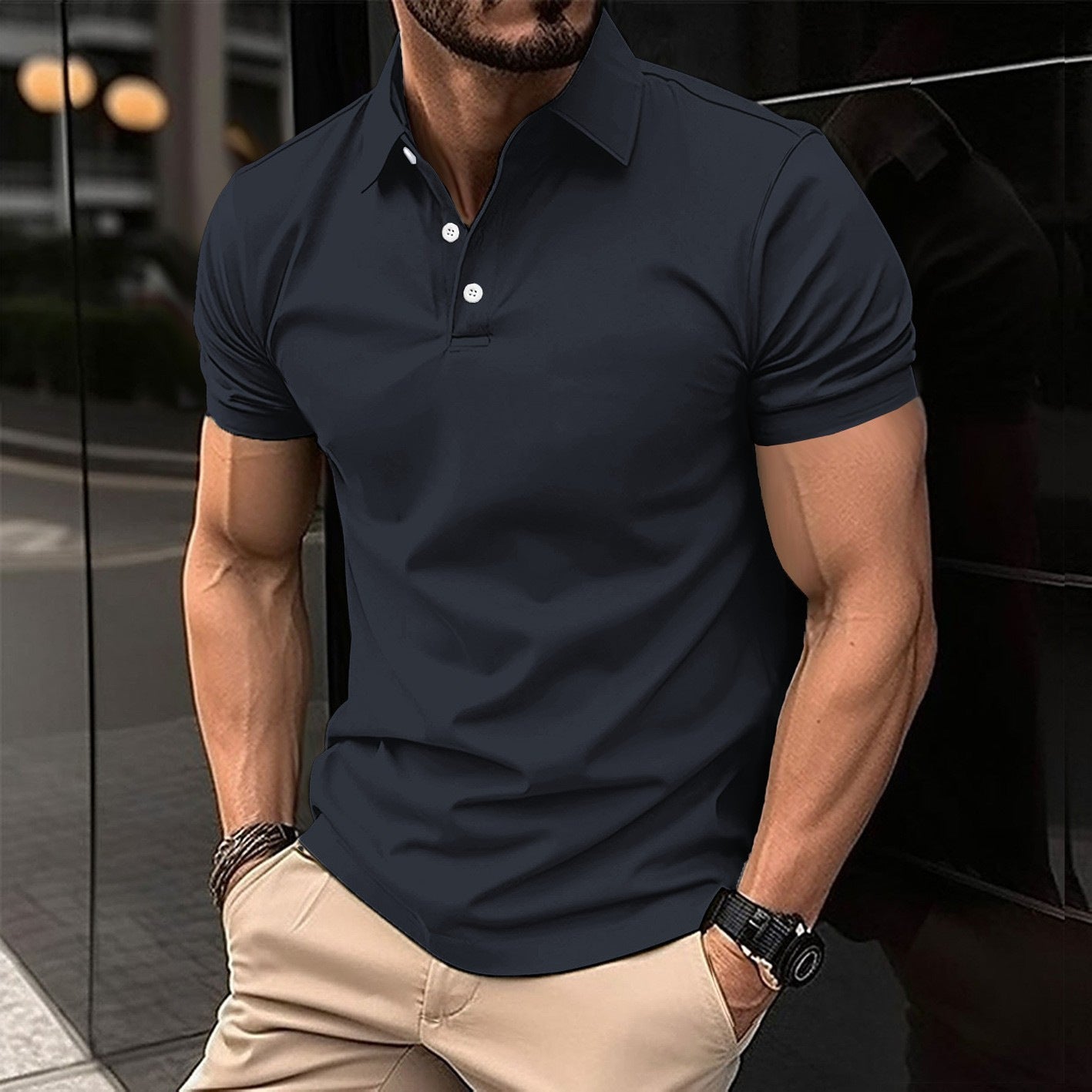 Herren Poloshirt Elegantes Designer-Shirt - BerlinGlamour