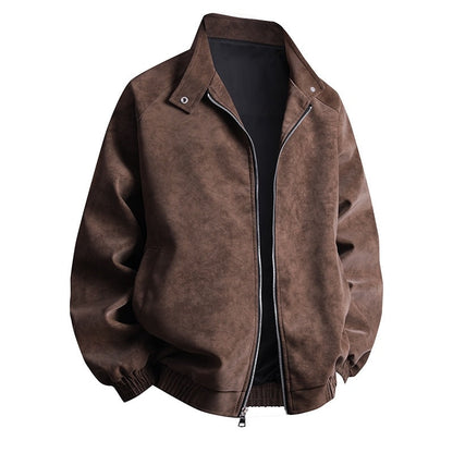 Herren Lederjacke Modern Elastisch Schwarz - BerlinGlamour