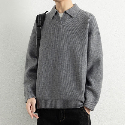 Herren Strickpullover Modern V-Ausschnitt Sportlich