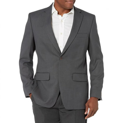 Herren Anzug Blazer Modern Slim Fit Schwarz