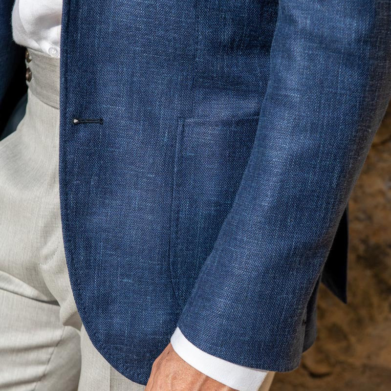 Herren Leinenblazer Elegante Slim Fit Sommerjacke