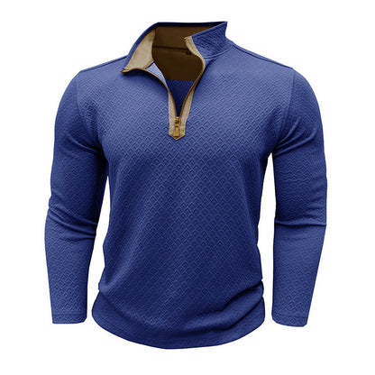 Herren Langarm-Pullover Stehkragen Hochwertig Modern