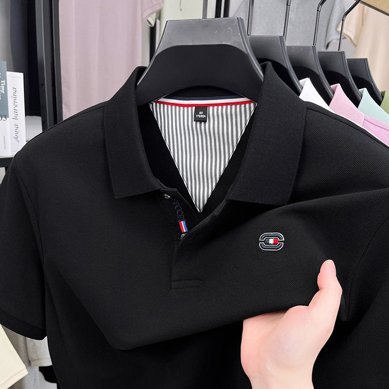 Herren Polohemd Elegantes Piqué Hemd Modern Knopfleiste