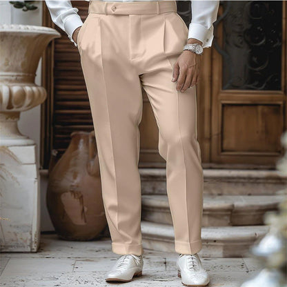 Herren Anzughose Slim Fit Elegant Schmal