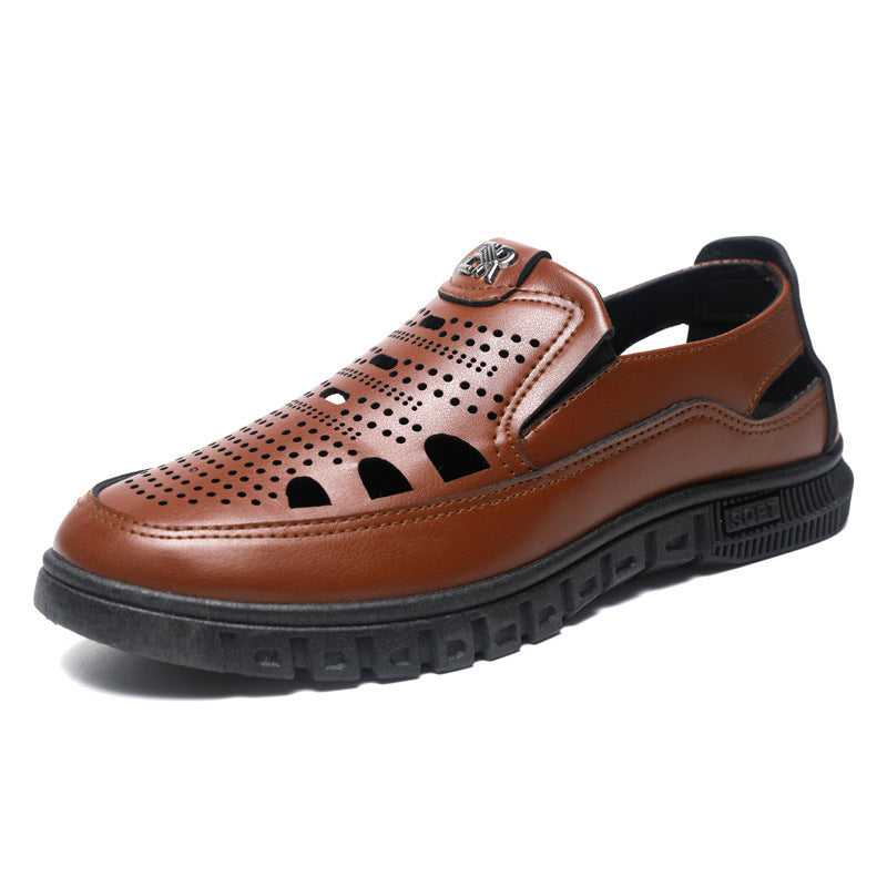 Herren Lederschuhe Bequem Slip-On Belüftet Komfortschuhe