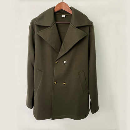 Herren Mantel Doppelreiher Eleganter Wollmantel Berliner Stil