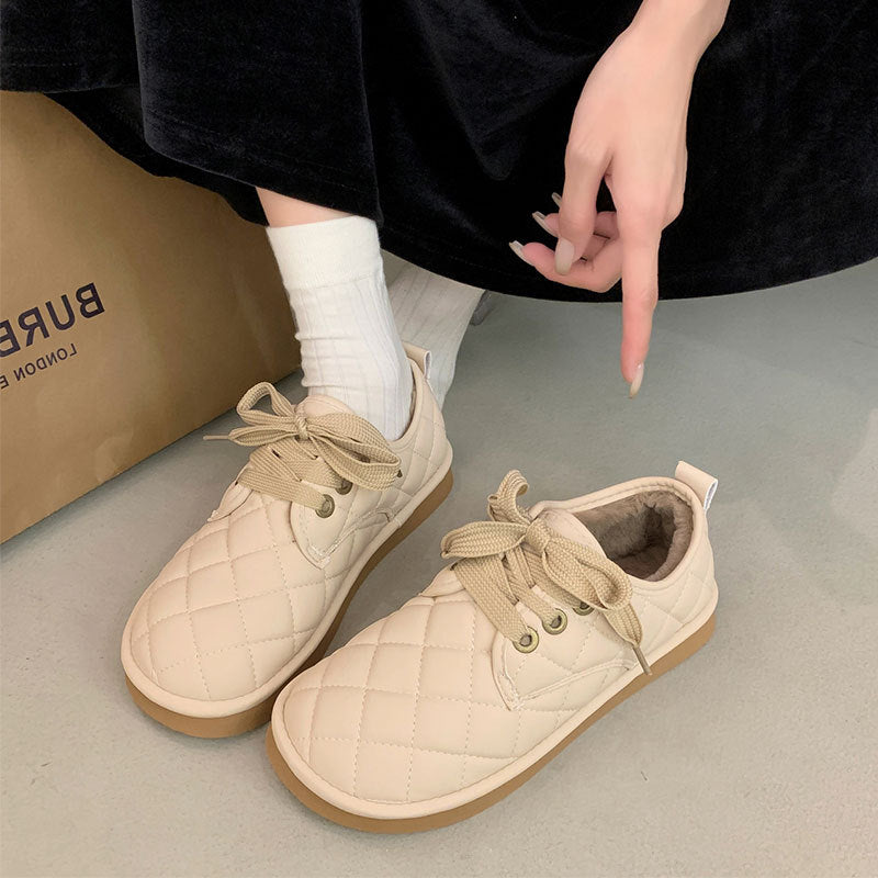 Damen Sneaker Gefüttert Komfortabel Steppmuster Schuhe