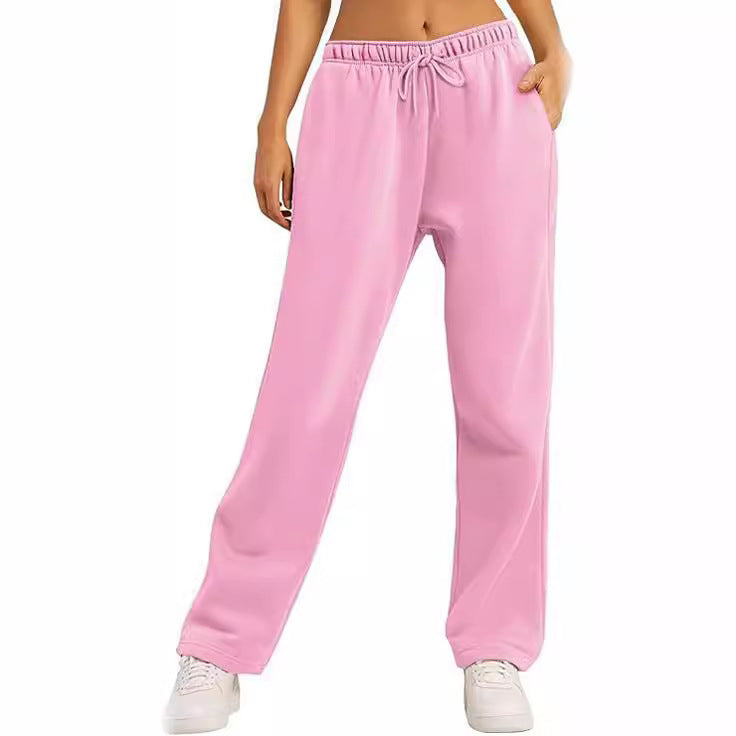 Damen Freizeithose Bequem Elastisch Mit Taschen