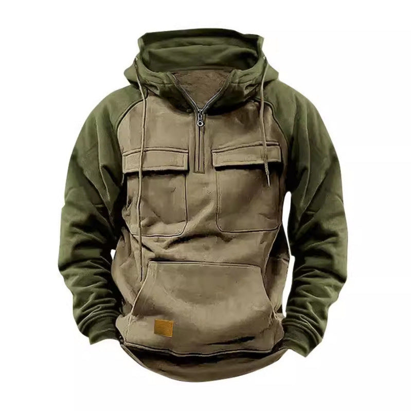 Herren Hoodie Funktionell Mit Taschen Modern Sportlich