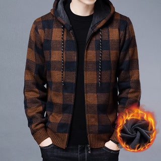 Herren Sweatjacke Warm gemütlich Wollmix Winter