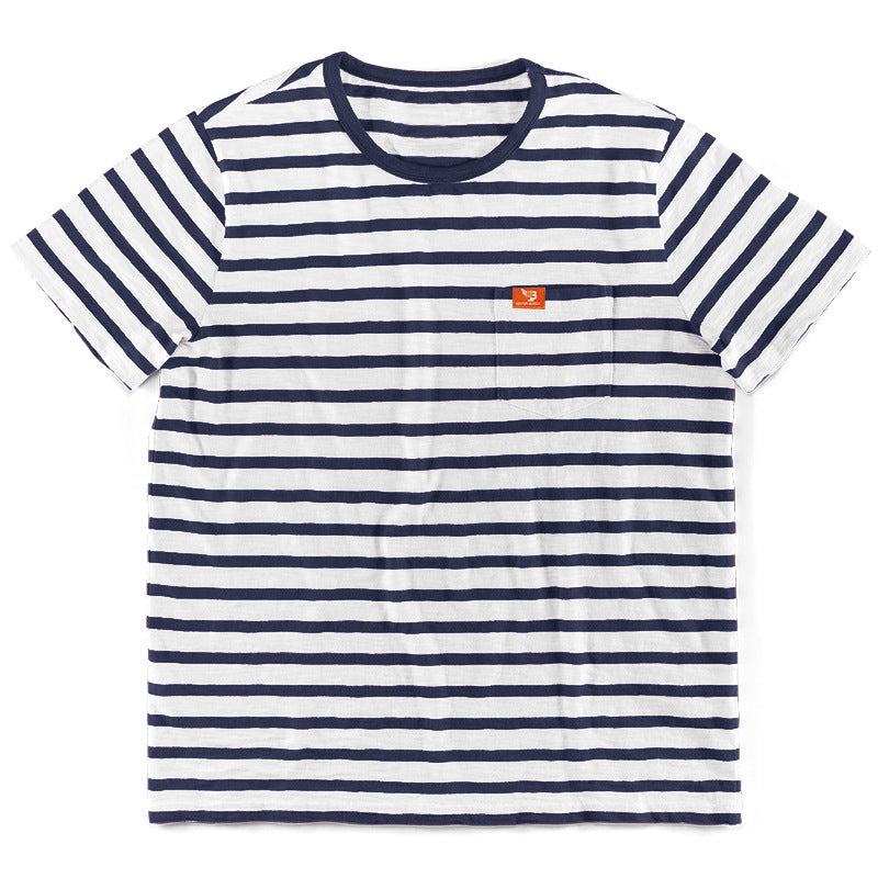 Herren T-Shirt mit Brusttasche Modern Gemustert