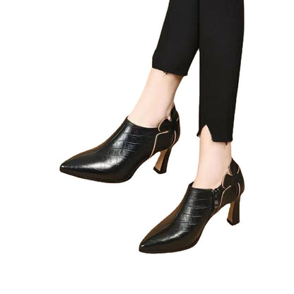 Damen Absatzstiefel Hoch Hacken Stilvolle Elegante Schuhe