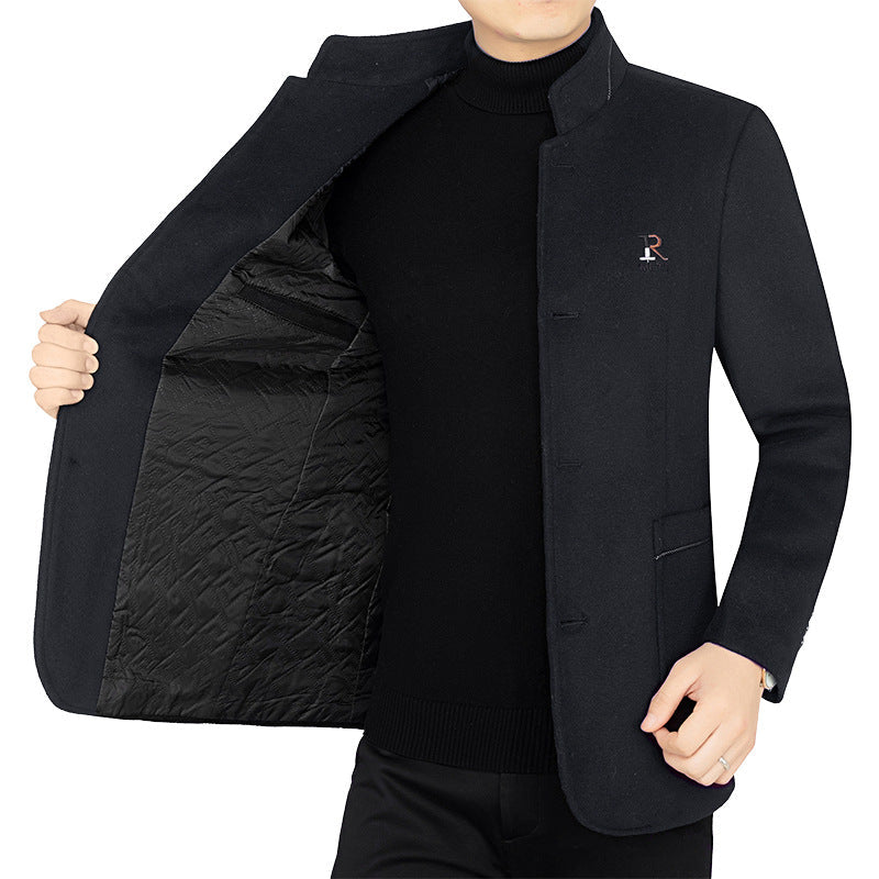 Elegante Herren Winterjacke Schwarz Modern