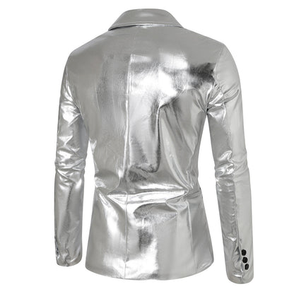 Herren Paillettenblazer Modern Glitzer Effekt