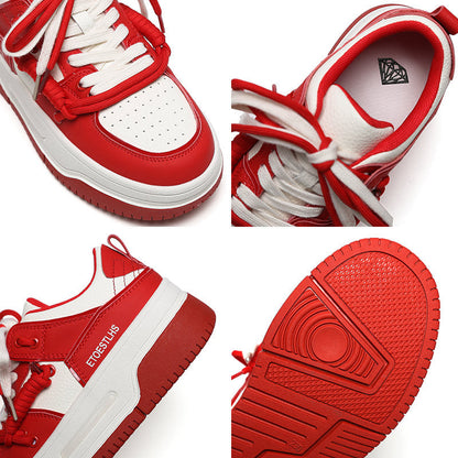 Damen Plattform Sneaker Hoch Modisch Komfortabel Schwarz