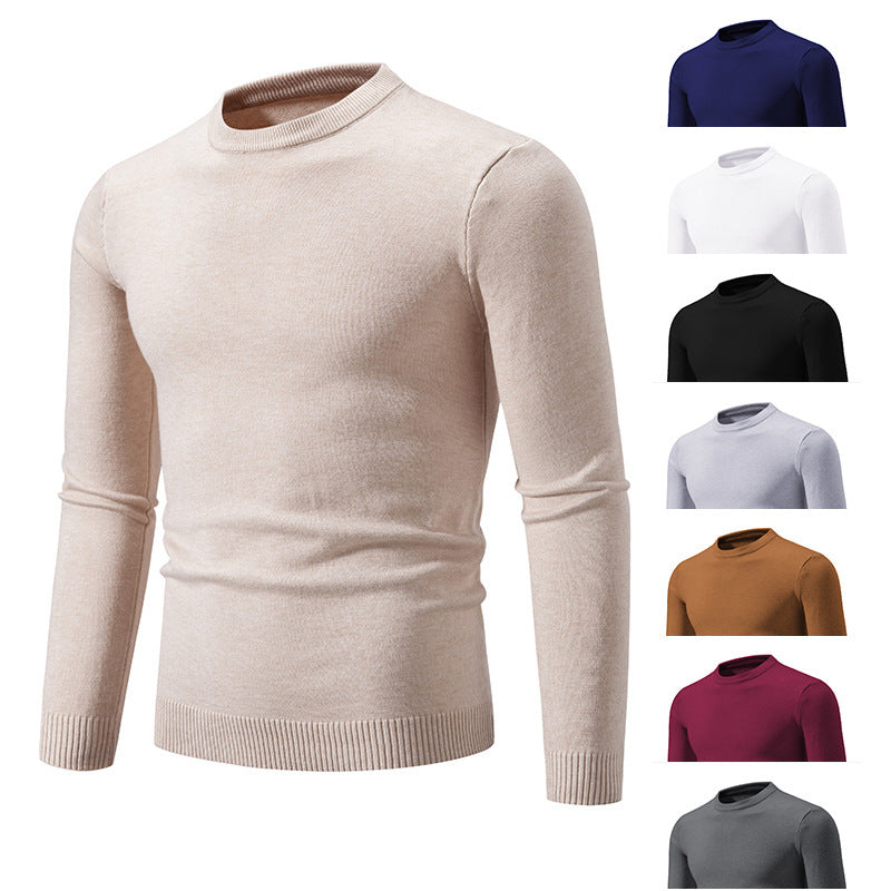 Herren Pullover Rundhals Weich Strick Klassisch