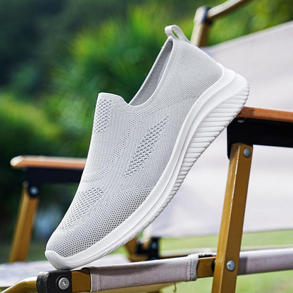 Damen Sneaker Sportliche Slip-On Schuhe Atmungsaktiv