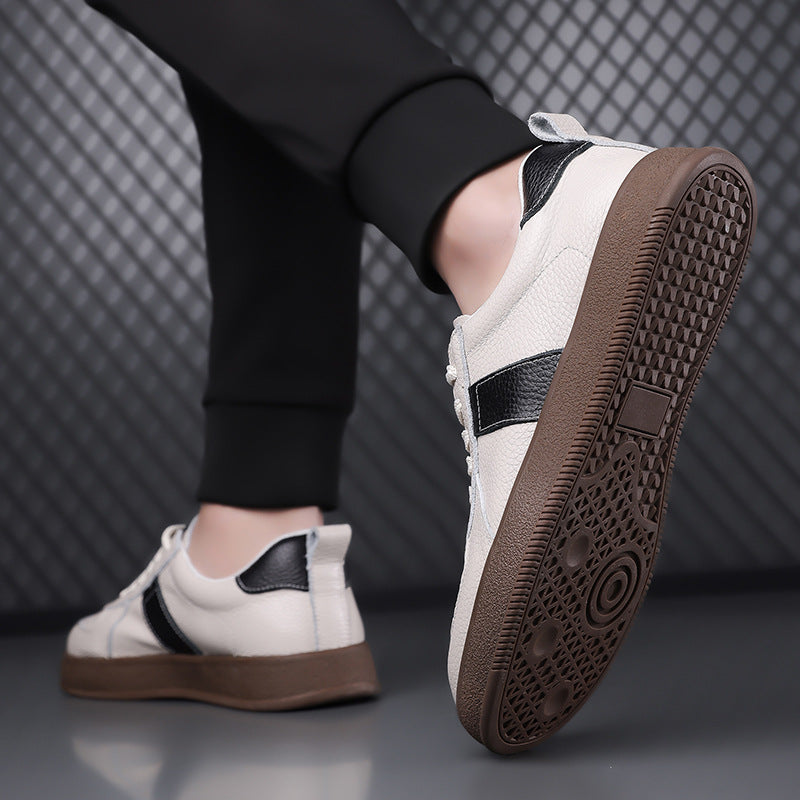 Damen Sneaker Leder Elegant Rutschfest