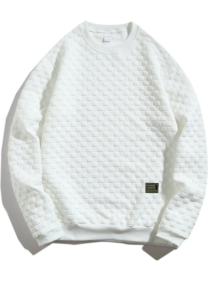 Herren Sweater Lässig Rundhals Elastisch Modern