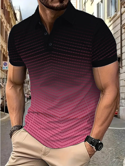 Herren Poloshirt 3D Muster Modern Berlin Style