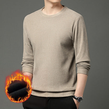 Herren Pullover Wärmer Rundhals Aus Merino-Wolle