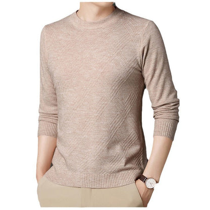 Herren Pullover Rundhals Strukturiert Elegante Mode